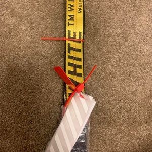 Gold and Black Off-White Belt